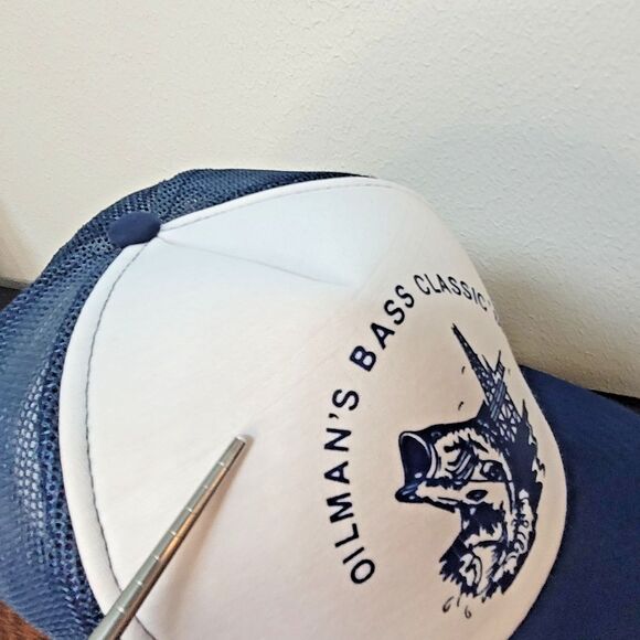 Vintage Snapback Hat Mesh Trucker Oilmans Bass Classic 86 Cap Adult Supercap - Picture 8 of 16